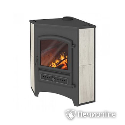 Печь-камин Этна (БКД) угловой беж. 9 кВт (150 кв.м) в Воронеже