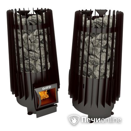 Дровяная печь-каменка GrillD Cometa Vega 180 short black в Воронеже