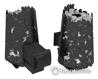 Дровяная печь-каменка GrillD Dubravo mini long black в Воронеже