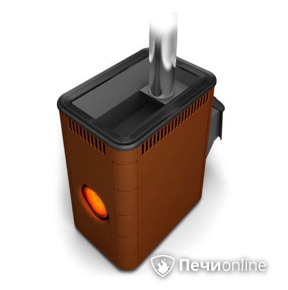 Дровяная банная печь TMF  Аврора Inox ДА Иллюминатор терракота  в Воронеже