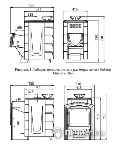 Дровяная банная печь TMF Гейзер Мини 2016 Inox ДА ЗК ТО терракота в Воронеже