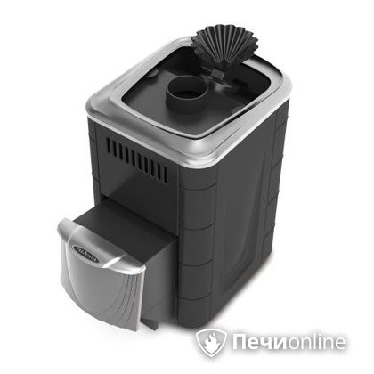 Дровяная банная печь TMF Гейзер Мини 2016 Carbon закрытая каменка нержавеющая дверь антрацит в Воронеже