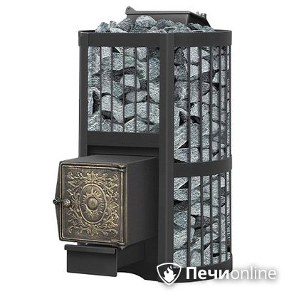 Дровяная банная печь Везувий Ураган Стандарт 22 (ДТ-4) с закрытой каменкой чугун в Воронеже