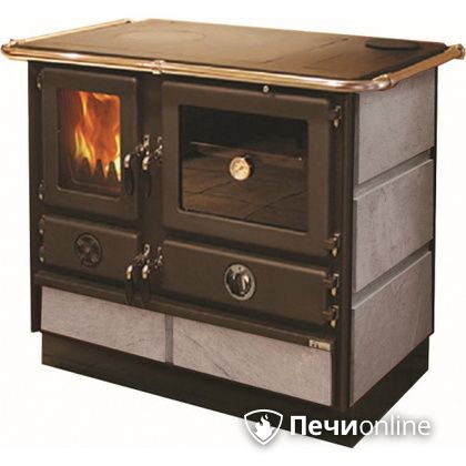 Отопительно-варочная печь MBS Thermo Magnum Stone R с теплообменником и духовым шкафом в Воронеже